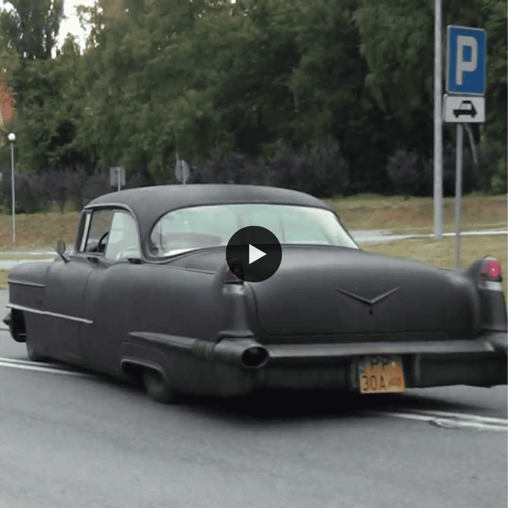 Matte Black Custom 1956 Cadillac