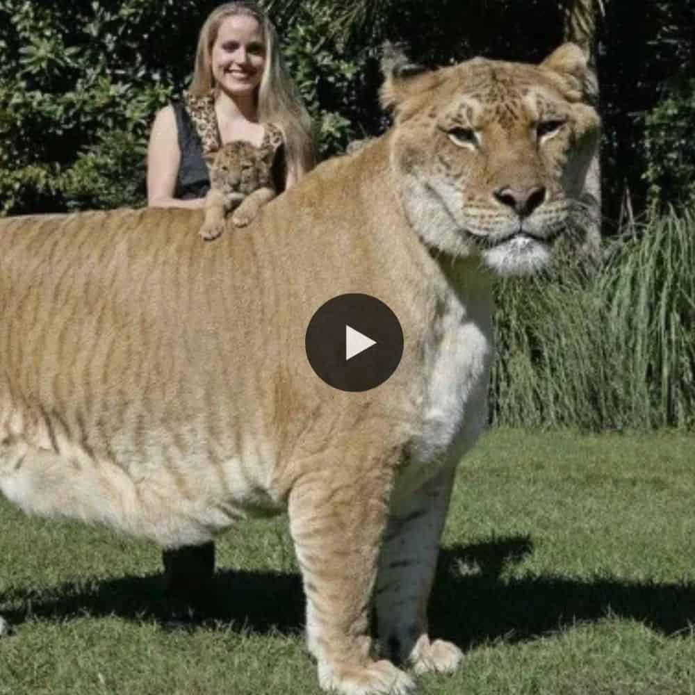 Meet A Biggest Liger [lion+tiger] Baby Biggest Cat In The World, So Amazing (video)