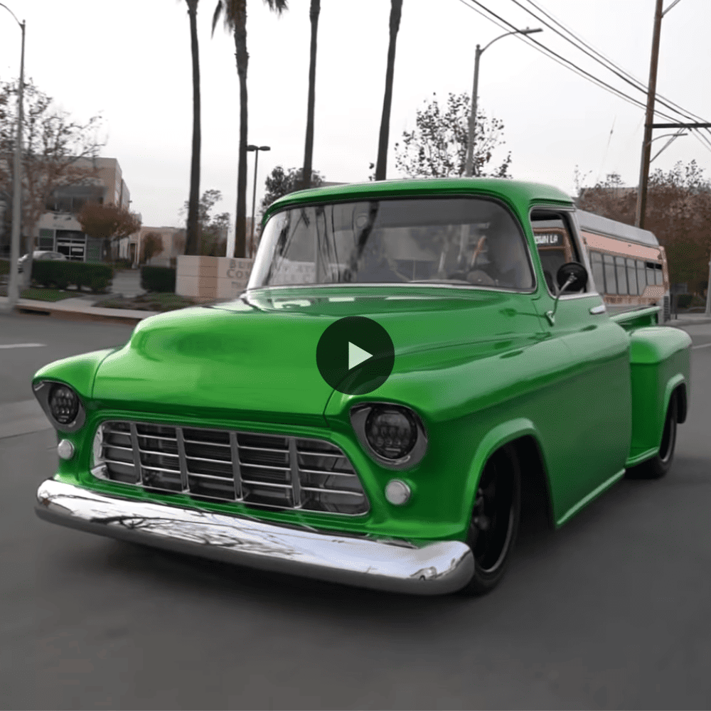 Video Sickening Green 1956 Chevy Coe Pickup Hits The Level Of Excellence!
