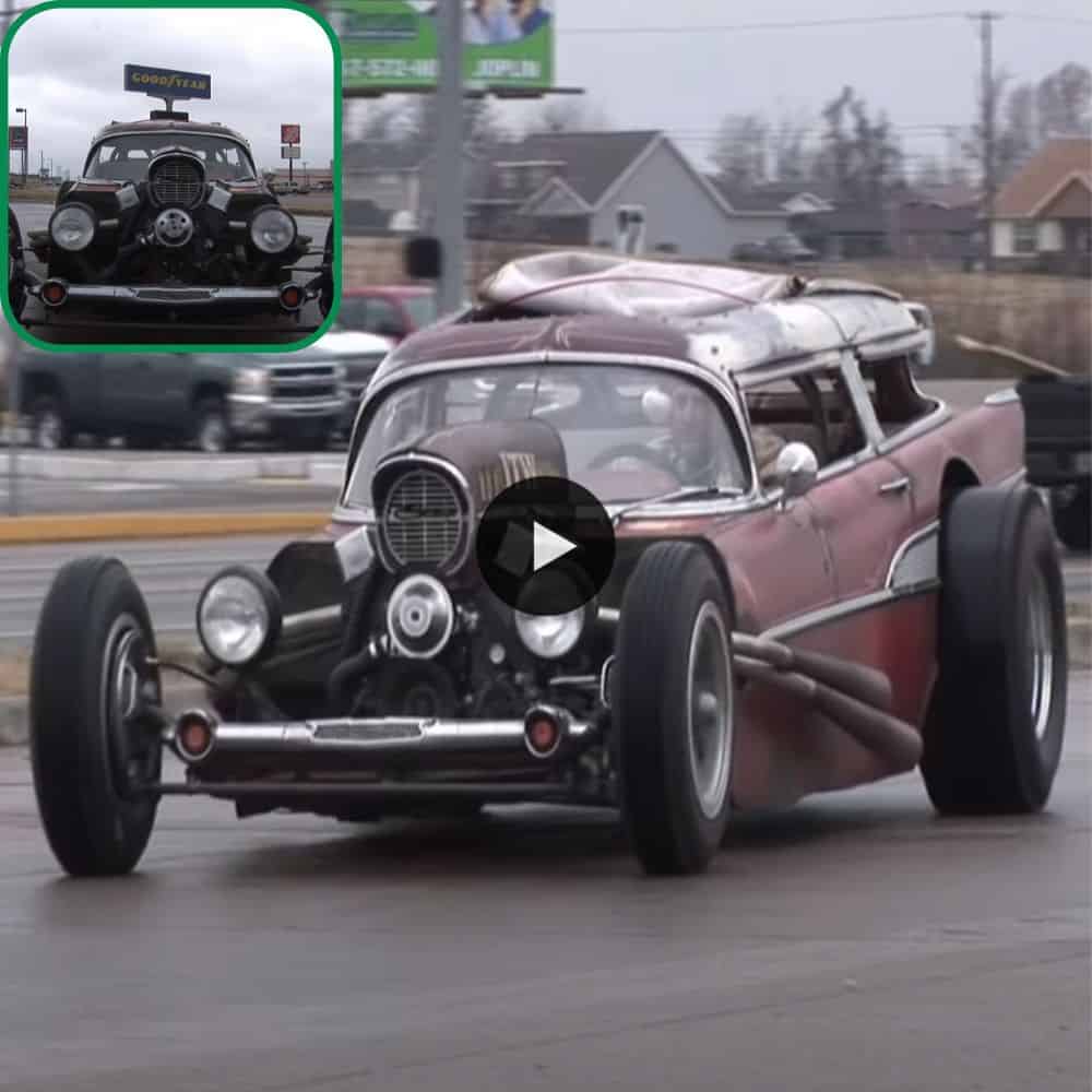 1957 Chevy Wagon Rat Rod Cruises The Streets On A Cool Tour