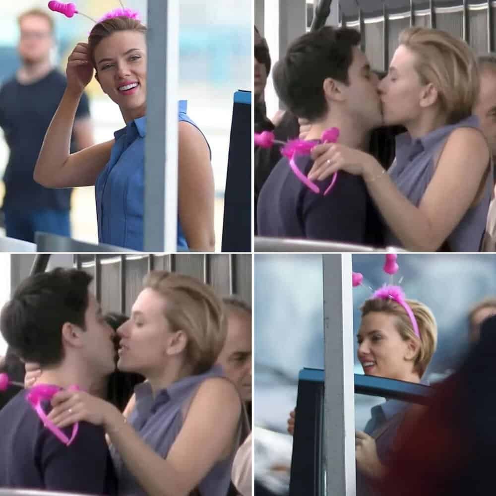 Scarlett Johansson Rocks Playful Headband On Set A Sneak Peek At Her Upcoming Movie