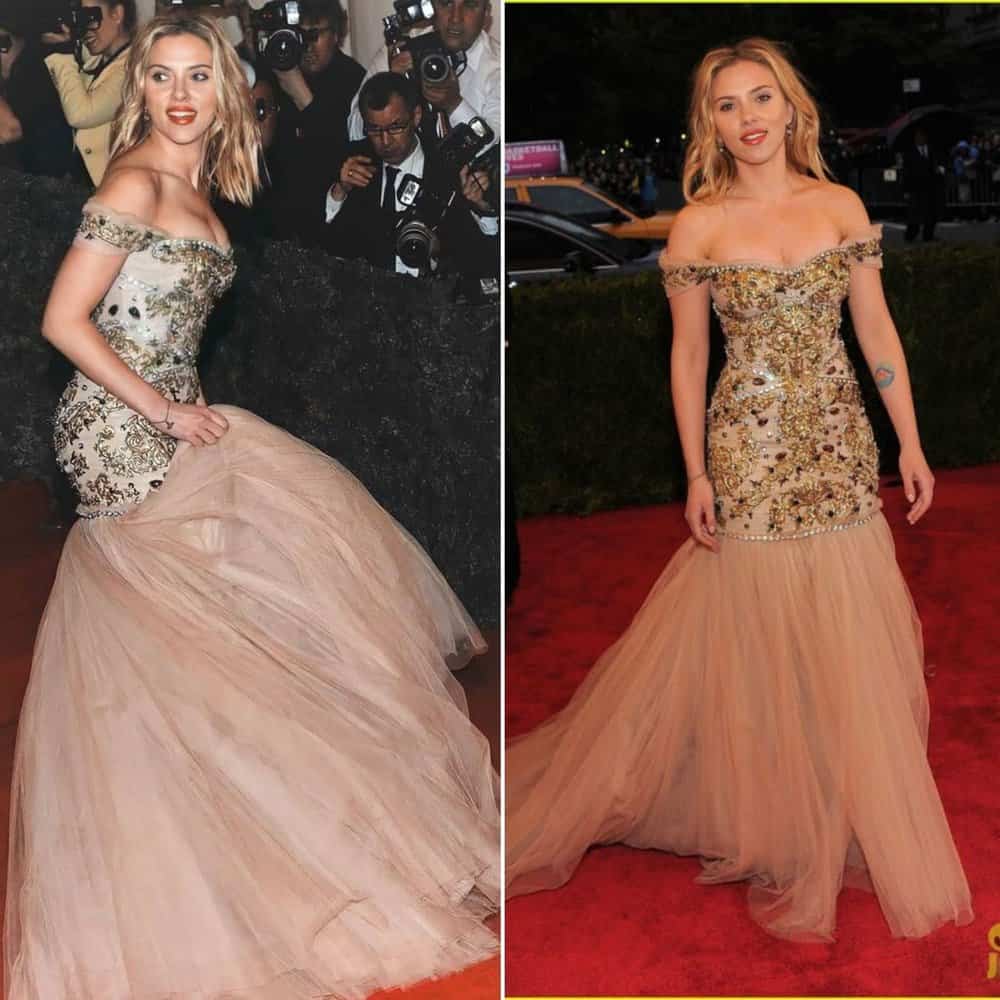 Scarlett Johansson Shines On The Met Gala Red Carpet In Nyc