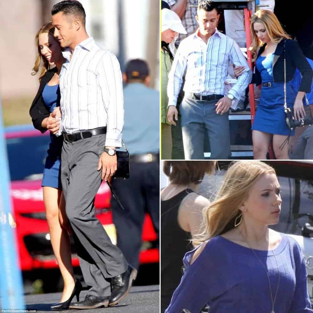 Scarlett Johansson And Joseph Gordon Levitt's On Set Chemistry In High Heels And A Short Dress