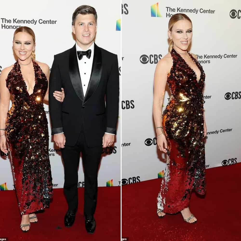 Scarlett Johansson Shines In Dazzling Sequined Gown At The 44th Kennedy Center Honors