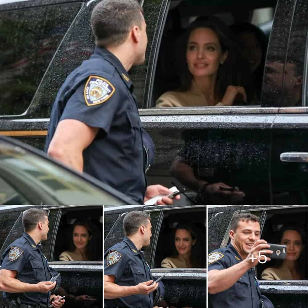 Angelina Jolie Captivates Fans With Photos Of A Friendly Encounter With Police Officer