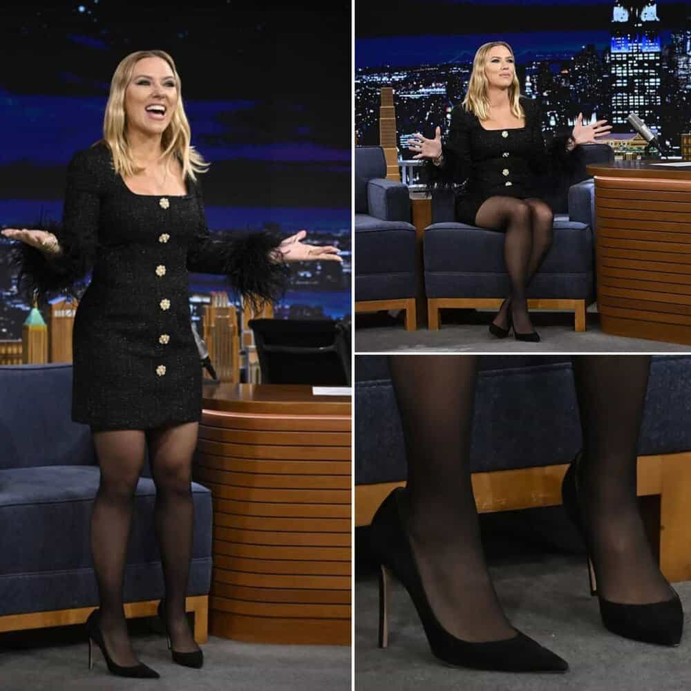 Scarlett Johansson Makes A Stylish Statement On Tonight Show Starring Jimmy Fallon