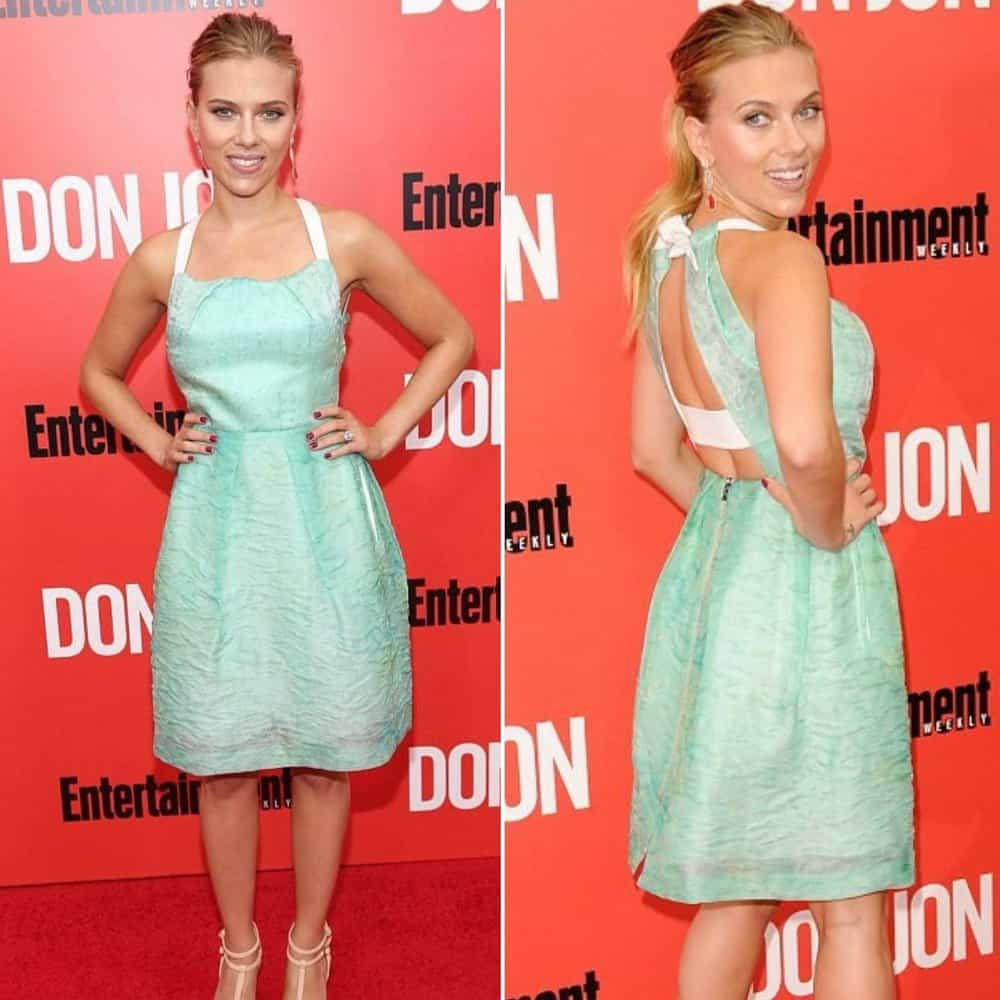 Scarlett Johansson Shines Bright At Don Jon Premiere Flaunting Engagement Ring