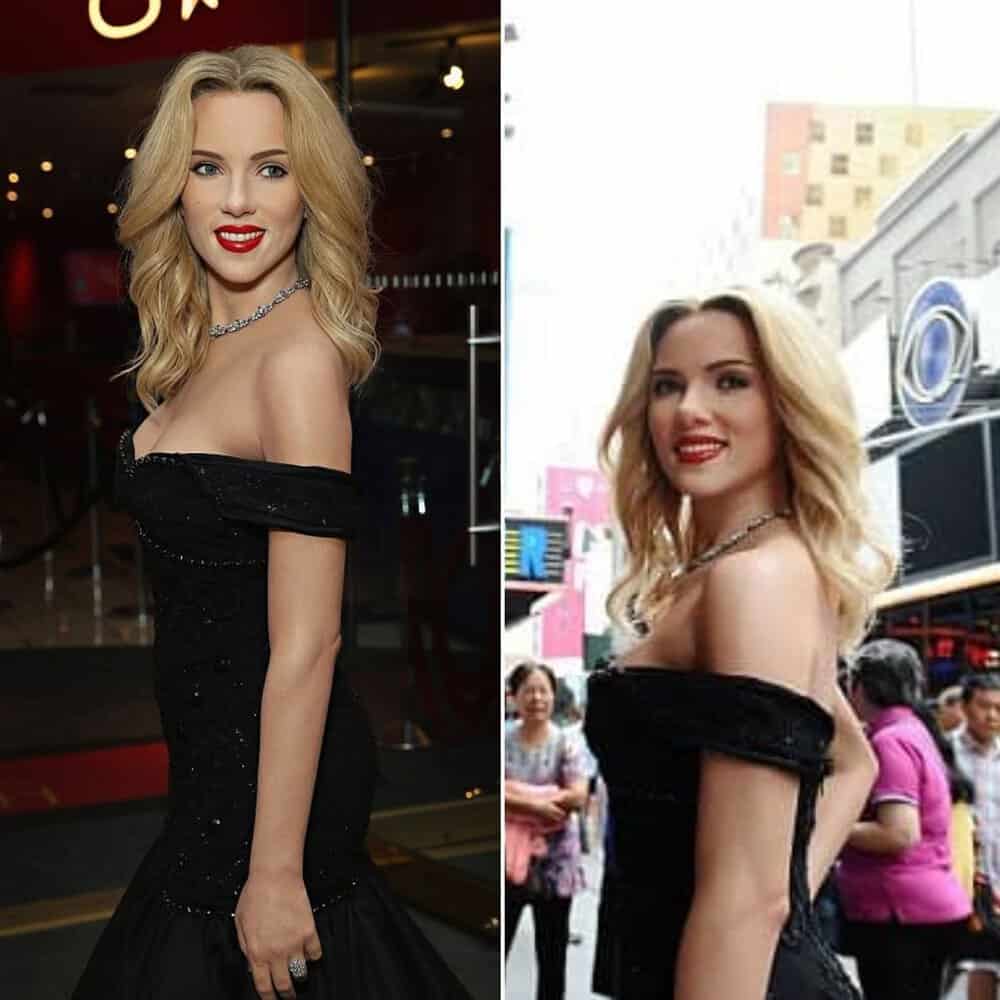 Scarlett Johansson's Wax Figure Unveiled At Madame Tussauds In New York
