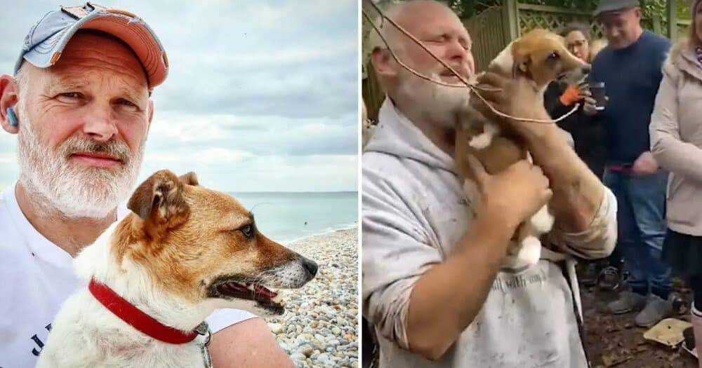 Owner Reunites With Beloved Dog After She’s Trapped In Foxhole For 50 Hours