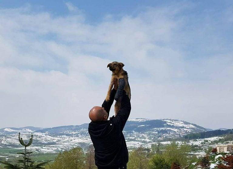 One of the rescuers took Sejo home for t...